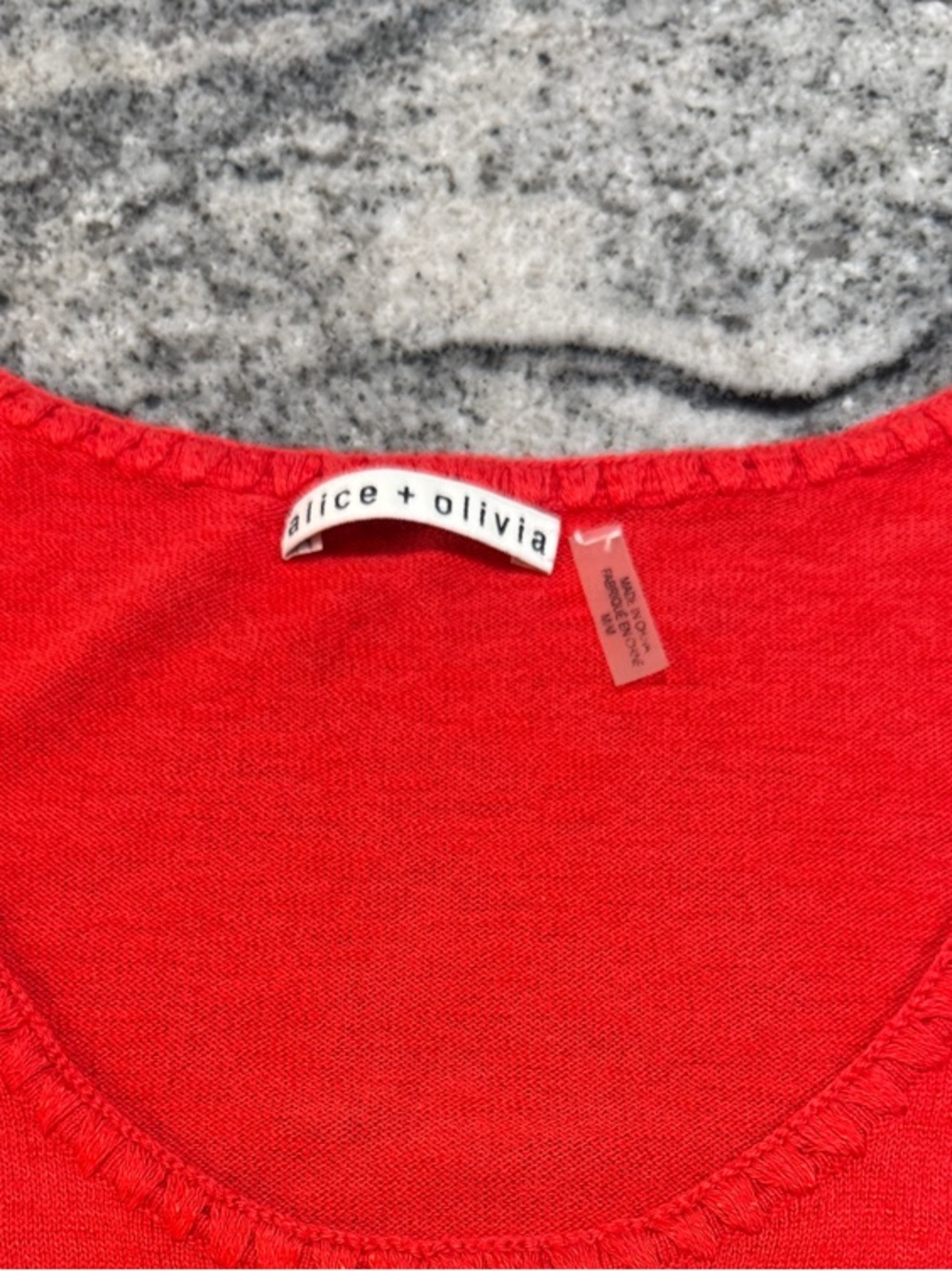 Alice + Olivia Jacinda Tie-Front Tank Top, Bright Ruby - Picture 12 of 12